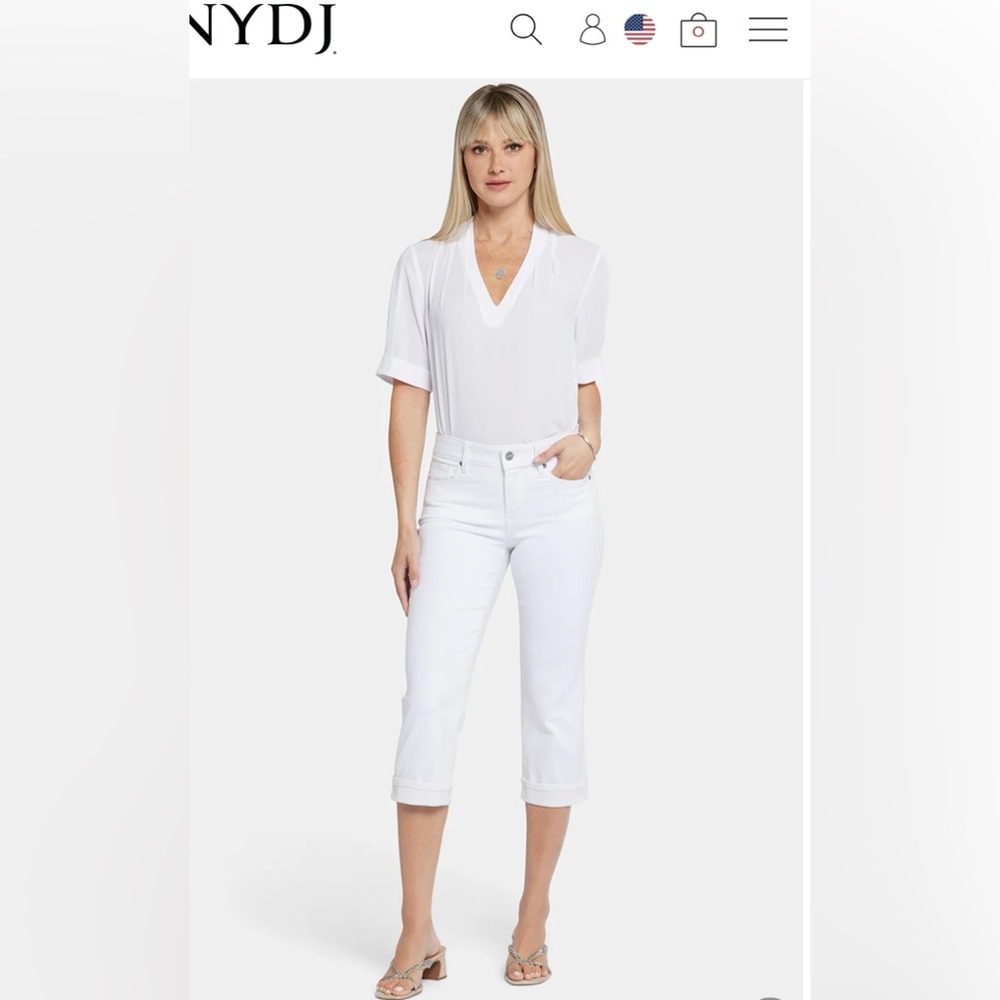 NYDJ Marilyn Crop - Optic White